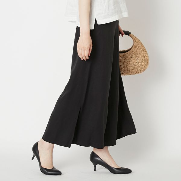 FANTASTICDAYS/テンセルリネン ワイドフレアパンツ -スカート感覚で穿